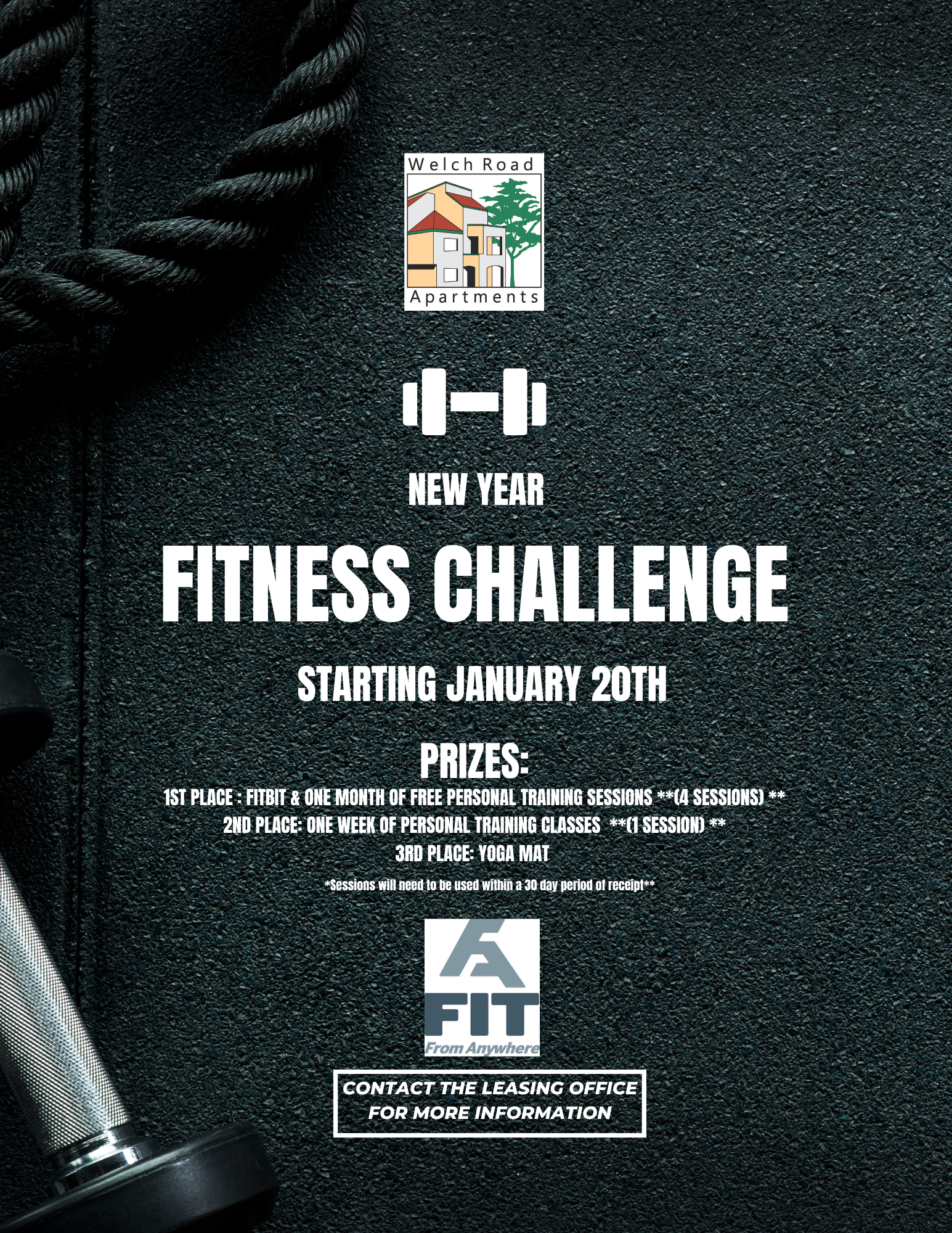 Join the Welch Road Fitness Challenge - Starting January 20th